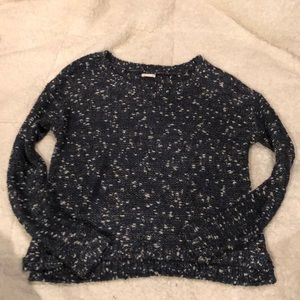 blue and white sweater